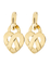 Boucles d'oreilles Poiray - Boucles d'oreilles Coeur Entrelacé en or jaune 18 ct 58 Facettes