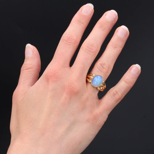 Bague 61 Bague ancienne Opale jonc ajouré 58 Facettes 20-525-61