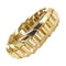 Bracelet Bracelet tank or maille épi articulée 58 Facettes 16-360