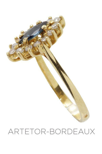 Bague 53 Bague spinelle et diamants 58 Facettes 28551