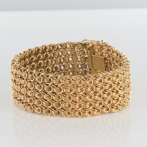 Bracelet Bracelet ancien maille tressée ajourée 58 Facettes 19-232