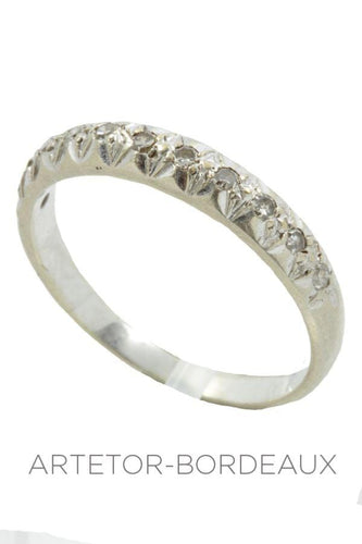 Bague 52 Demi-alliance diamants 58 Facettes 17421