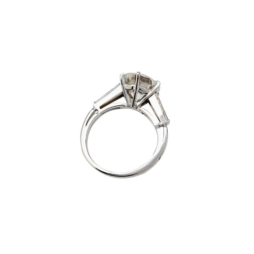 Bague 49.5 Solitaire platine, diamant 3.32 carats. 58 Facettes 30505