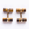 Boutons de manchette Boutons de manchettes oeil de tigre et or 58 Facettes 20-315