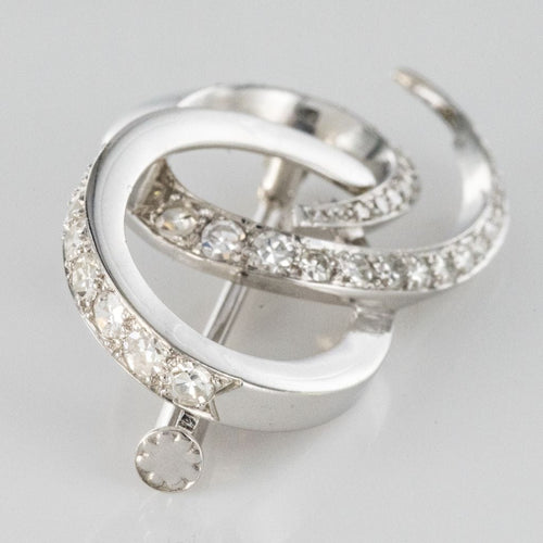 Broche Broche en or blanc et diamants 58 Facettes 19-156