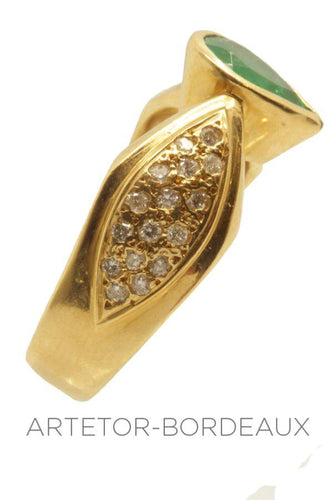 Bague 55 Bague émeraude et diamants 58 Facettes 18621