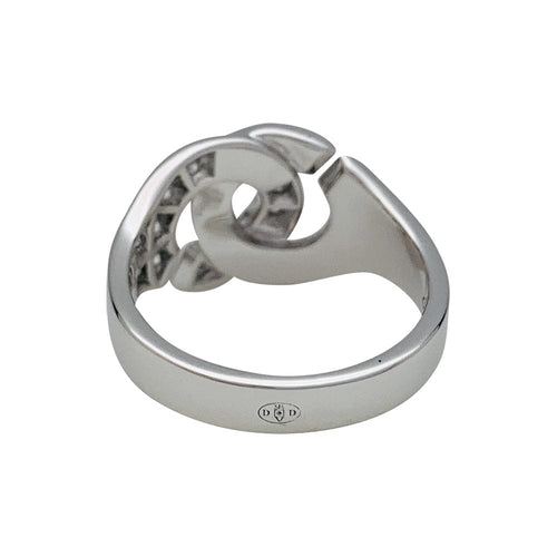 Bague 53 Bague Dinh Van, "Menottes R12", or blanc, diamants. 58 Facettes 29973