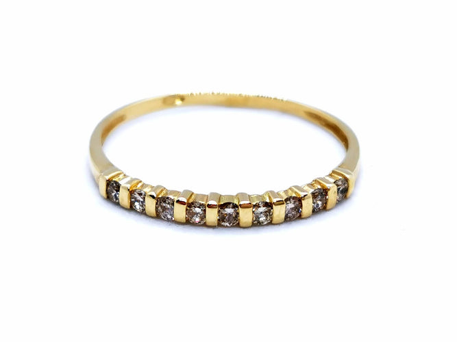 Bague 56 Bague Demie alliance Or jaune Diamant 58 Facettes 990020CD