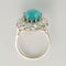Bague 53 Bague marguerite turquoise diamants or blanc 58 Facettes 18-084-53