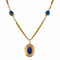 Collier Collier ancien et son médaillon lapis lazuli et perles fines 58 Facettes 20-154
