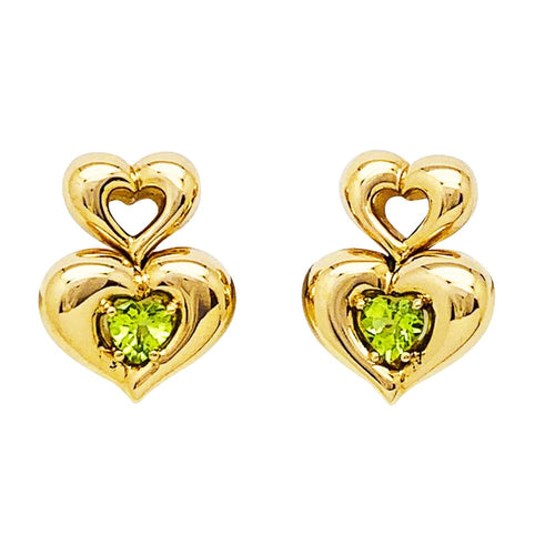 Boucles d'oreilles Boucles d'oreilles Van Cleef & Arpels, "Coeur", en or jaune et péridots. 58 Facettes 30112