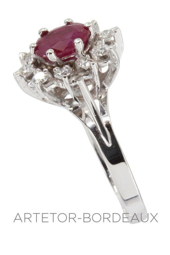 Bague 57 Bague marguerite rubis 58 Facettes 33961