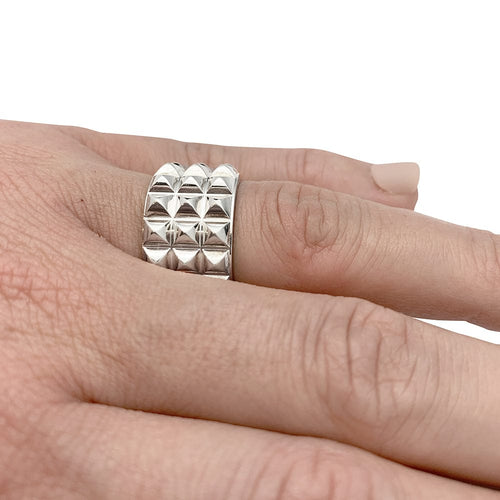 Bague 51 Bague Hermès, "Espionne", argent. 58 Facettes 30335