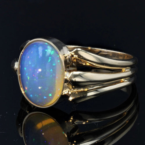 Bague 61 Bague ancienne Opale jonc ajouré 58 Facettes 20-525-61