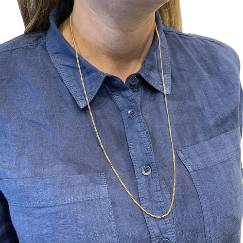 Collier Chaine or jaune maille gourmette. 58 Facettes 30279