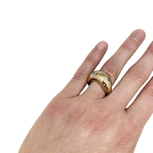 Bague 52 Bague Fred modèle "Mouvementé" en or jaune, diamants. 58 Facettes 29318-1