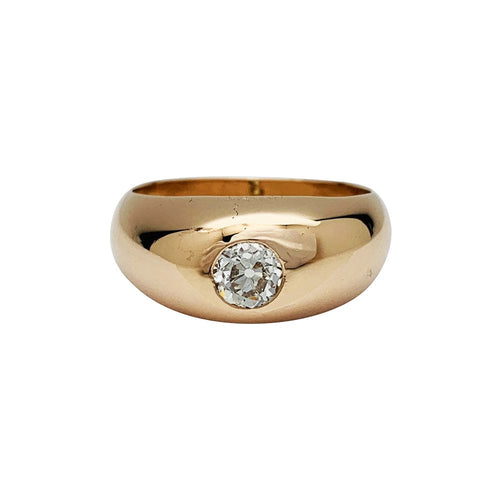 Bague 55 Bague jonc en or jaune, diamant. 58 Facettes 30238