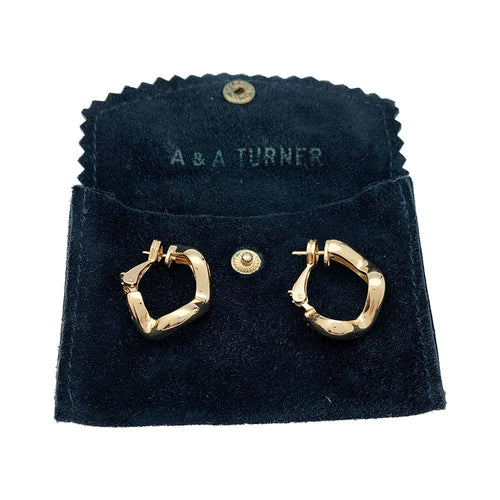 Boucles d'oreilles Créoles A&A Turner or jaune. 58 Facettes 30311