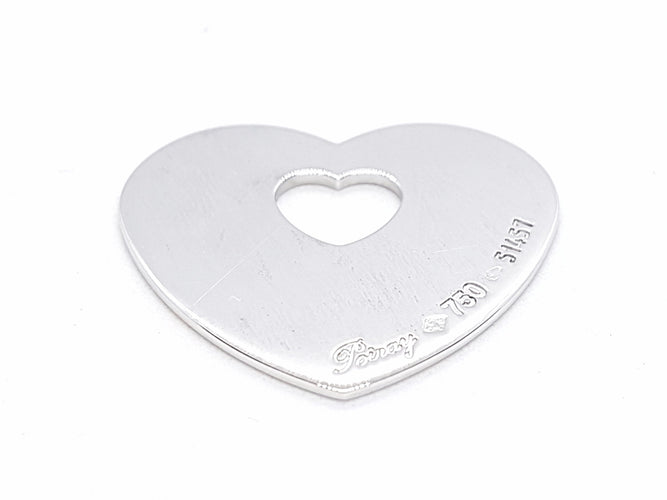 Pendentif Poiray Pendentif Coeur Or blanc 58 Facettes 00612CN