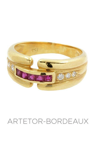 Bague 52 Bague rubis et diamants 58 Facettes 10931