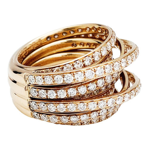 Bague 52 Bague de Grisogono "Allegra" en or rose et diamants. 58 Facettes 30547