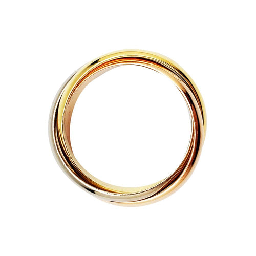 Bague 64 Bague Cartier "Trinity" 3 ors, moyen modèle. 58 Facettes 30211