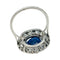 Bague 51 Bague en platine centrée d'un saphir de 6,06 carats, entourage diamants. 58 Facettes 28528