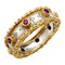 Bague 50 Bague bandeau Buccellati, "Fusi", deux ors, rubis. 58 Facettes 30332