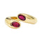 Bague 51 Bague Cartier, "Ellipse Deux Têtes Croisées", or jaune, rubis. 58 Facettes 30438