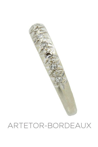 Bague 52 Demi-alliance diamants 58 Facettes 17421