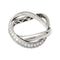 Bague 51 Bague Poiray "Tresse" en or blanc et diamants. 58 Facettes 29941