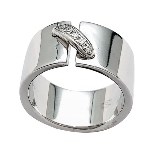 Bague 51 Bague Chaumet or blanc et diamants, collection "Liens". 58 Facettes 30431
