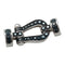 Bracelet Bracelet Fred "Force 10" moyen modèle en or blanc et diamants noirs. 58 Facettes 29903
