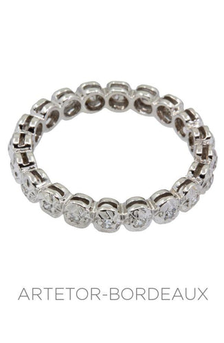 Bague 52 Alliance diamants 58 Facettes 33101