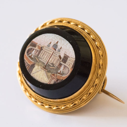 Broche Broche micromosaiques et or 58 Facettes 19-104