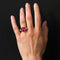 Bague 54 Bague tourmaline coussin et diamants 58 Facettes 18-154-54