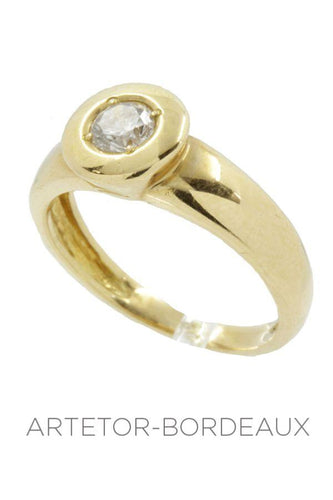 Bague 49 Solitaire moderne diamant 58 Facettes 14941