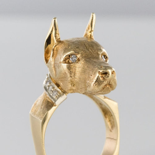 Bague 55 Bague chien et son collier diamants 58 Facettes 19-075-55