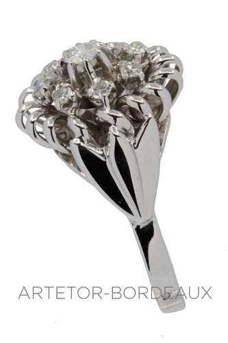 Bague 56 Bague fleur 50' diamants 58 Facettes 32761
