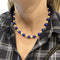 Collier Collier boules lapis lazuli, perles, intercalaires or jaune. 58 Facettes 30349