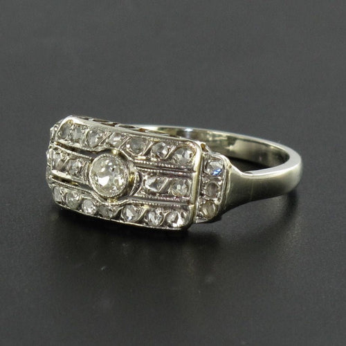 Bague 48 Bague ancienne diamants art déco 58 Facettes 19654-48