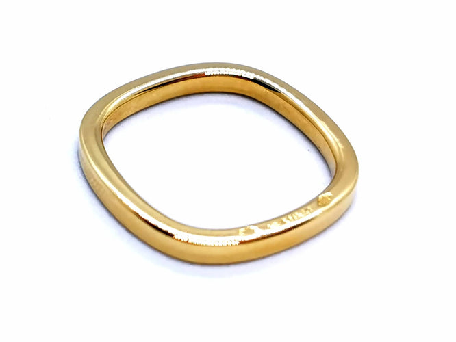 Bague 50 Dinh Van Bague Alliance Alliance carrée Or jaune 58 Facettes 1074971CN