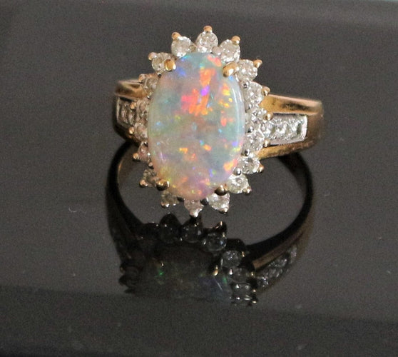 Bague Bague POMPADOUR OPALE et Diamants 58 Facettes 359