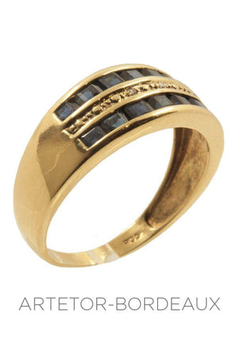 Bague 58 Bague saphirs moderne 58 Facettes 4201