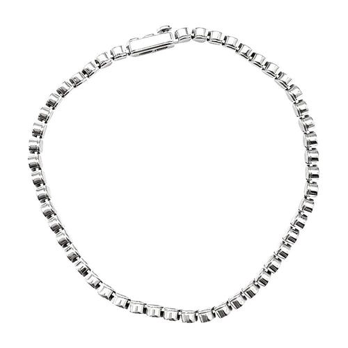 Bracelet Bracelet ligne Cartier "C de Cartier" en or blanc et diamants. 58 Facettes 30089
