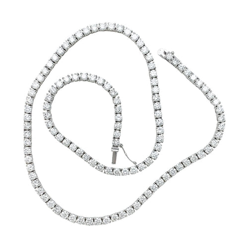 Collier Collier rivière diamants en or blanc. 58 Facettes 30222