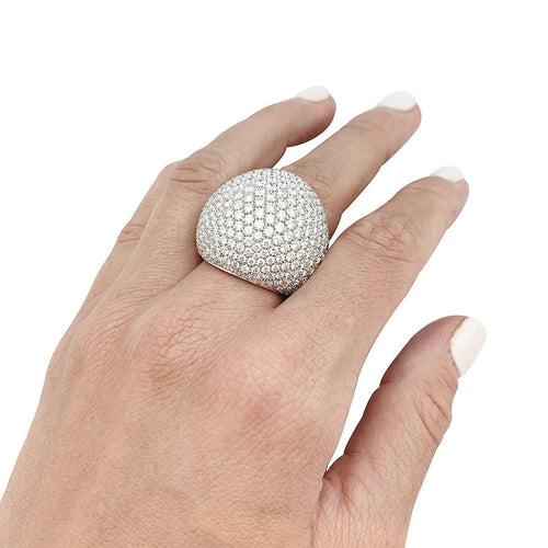 Bague 60 Bague boule diamants en or blanc. 58 Facettes 30550