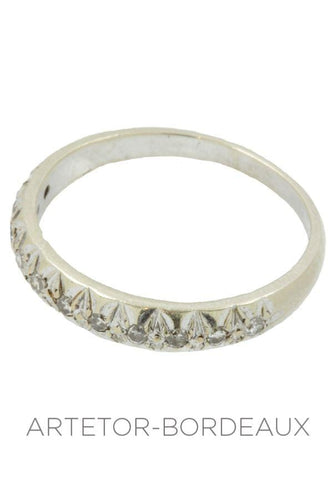 Bague 52 Demi-alliance diamants 58 Facettes 17421
