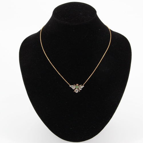 Collier Collier ancien abeille en diamants émeraude et rubis 58 Facettes 20-622