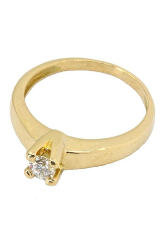 Bague 52 Solitaire diamant 0.15 carat 58 Facettes 037661-1